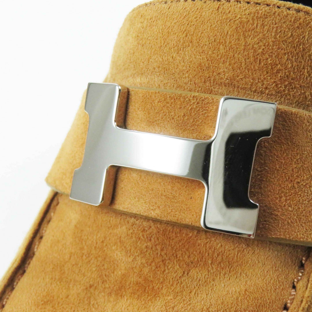 HERMES pumps 222061 Main: Suede leather Camel Women 36 Used Authentic