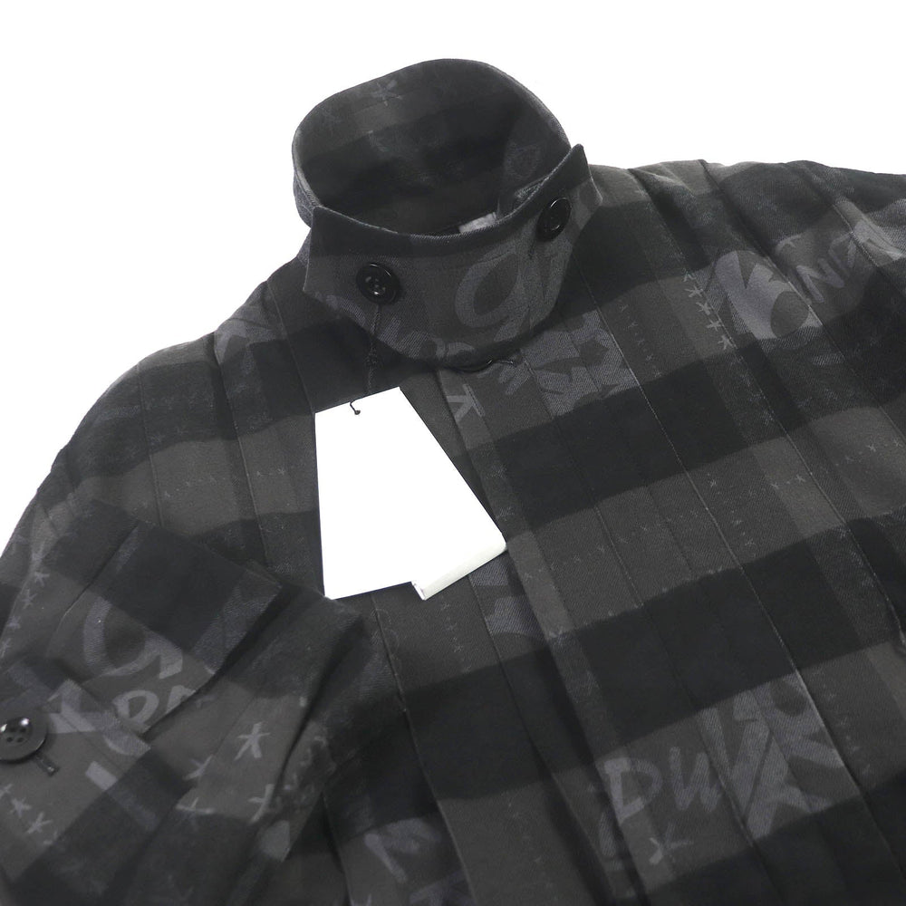 Sacai coat 23-02965M Main: 100% cotton, Part: 90% wool, Part: 10% nylon, Outer: 100% cotton, Lining: 90% wool charcoal mens 1 Used Authentic