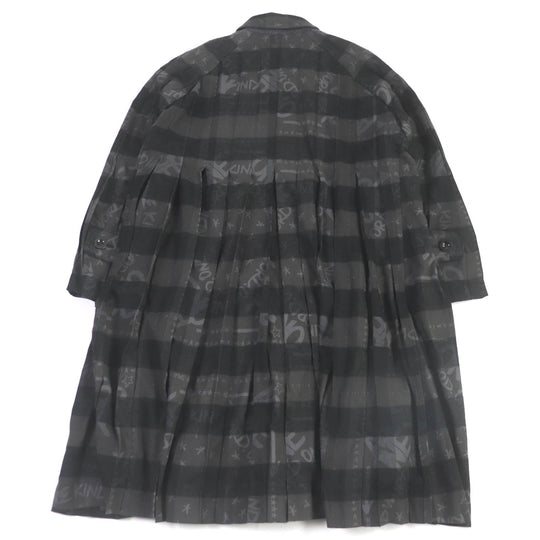 Sacai coat 23-02965M Main: 100% cotton, Part: 90% wool, Part: 10% nylon, Outer: 100% cotton, Lining: 90% wool charcoal mens 1 Used Authentic