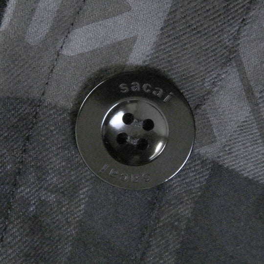 Sacai coat 23-02965M Main: 100% cotton, Part: 90% wool, Part: 10% nylon, Outer: 100% cotton, Lining: 90% wool charcoal mens 1 Used Authentic