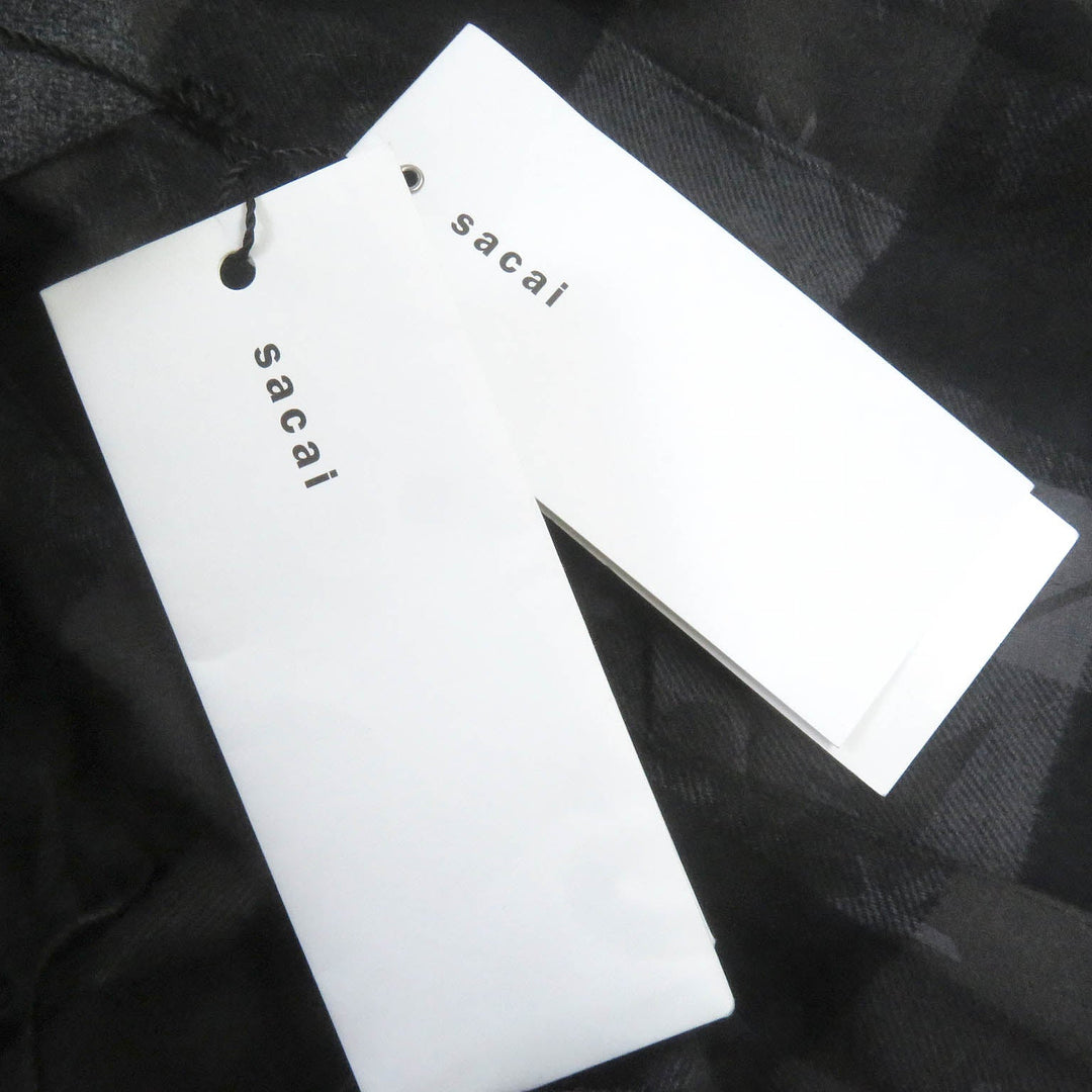 Sacai coat 23-02965M Main: 100% cotton, Part: 90% wool, Part: 10% nylon, Outer: 100% cotton, Lining: 90% wool charcoal mens 1 Used Authentic