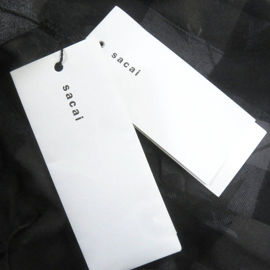 Sacai coat 23-02965M Main: 100% cotton, Part: 90% wool, Part: 10% nylon, Outer: 100% cotton, Lining: 90% wool charcoal mens 1 Used Authentic