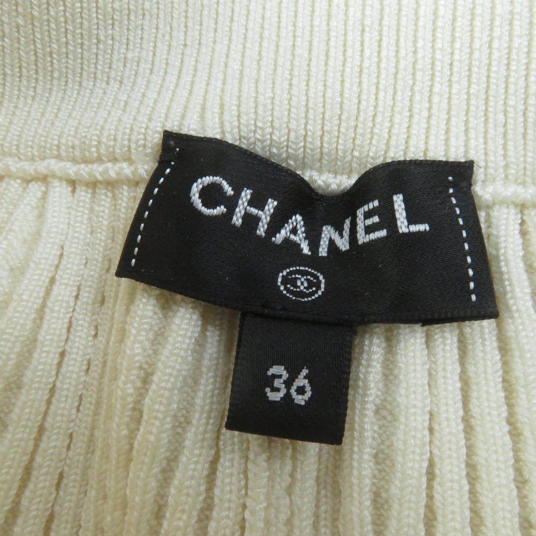 CHANEL Shorts P72042K10338 Main: 87% silk, Main: 12% polyamide, Main: 1% polyurethane Ivory Women 36 Used Authentic