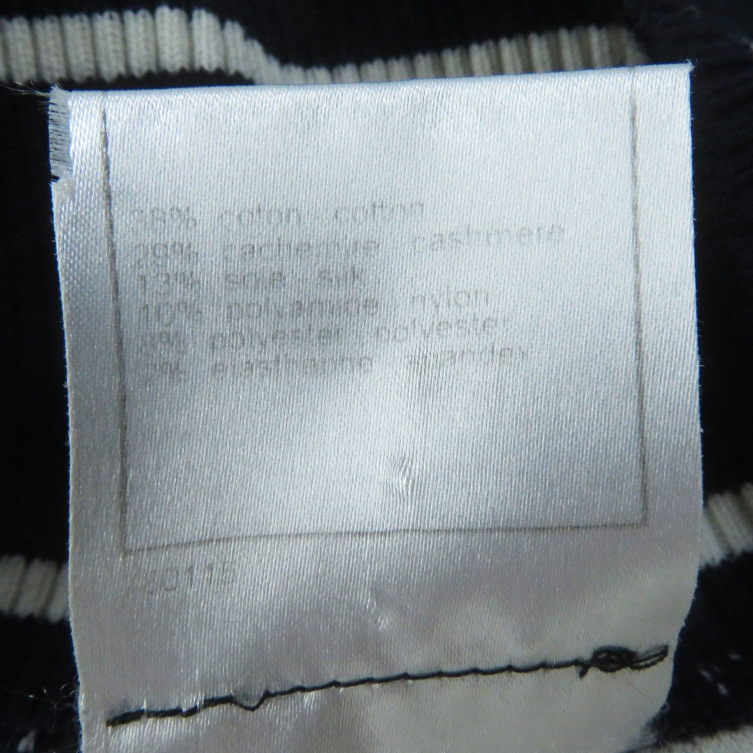 CHANEL skirt 08C P32497 Main: 38% cotton, 29% cashmere, 13% silk, 10% nylon, 8% polyester Dark Navy White Airline Women 40 Used Authentic