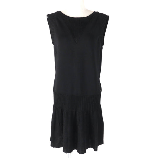 CHANEL one piece P48010 Main: 84% rayon, Main: 16% nylon black Women 38 Used Authentic