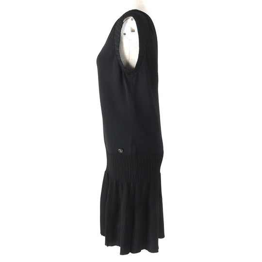 CHANEL one piece P48010 Main: 84% rayon, Main: 16% nylon black Women 38 Used Authentic