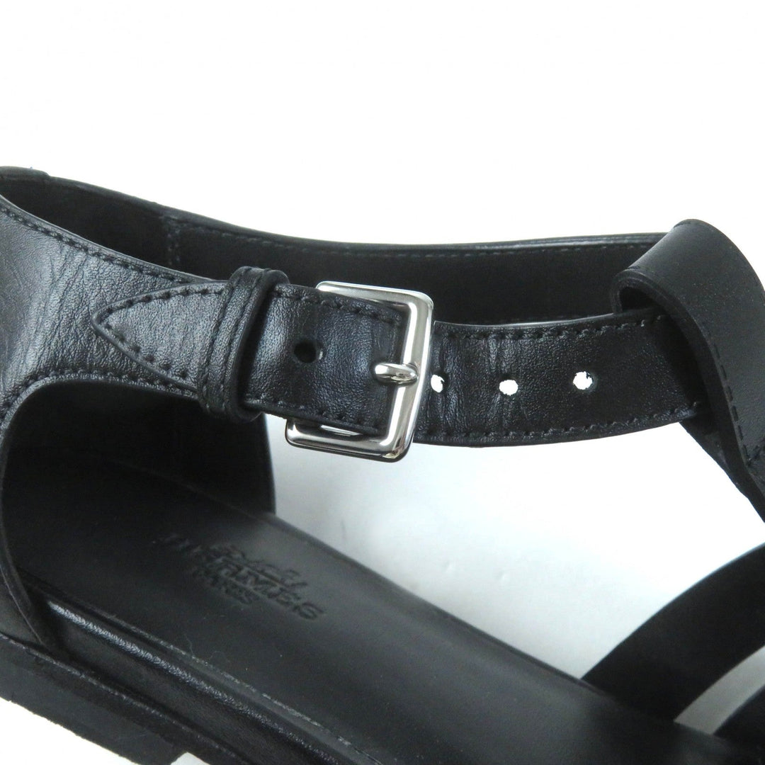 HERMES Sandals H241101Z Main: Leather black Indigo Women 37 Used Authentic