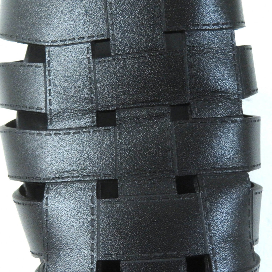 HERMES Sandals H241101Z Main: Leather black Indigo Women 37 Used Authentic