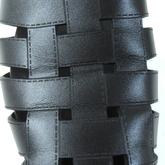 HERMES Sandals H241101Z Main: Leather black Indigo Women 37 Used Authentic