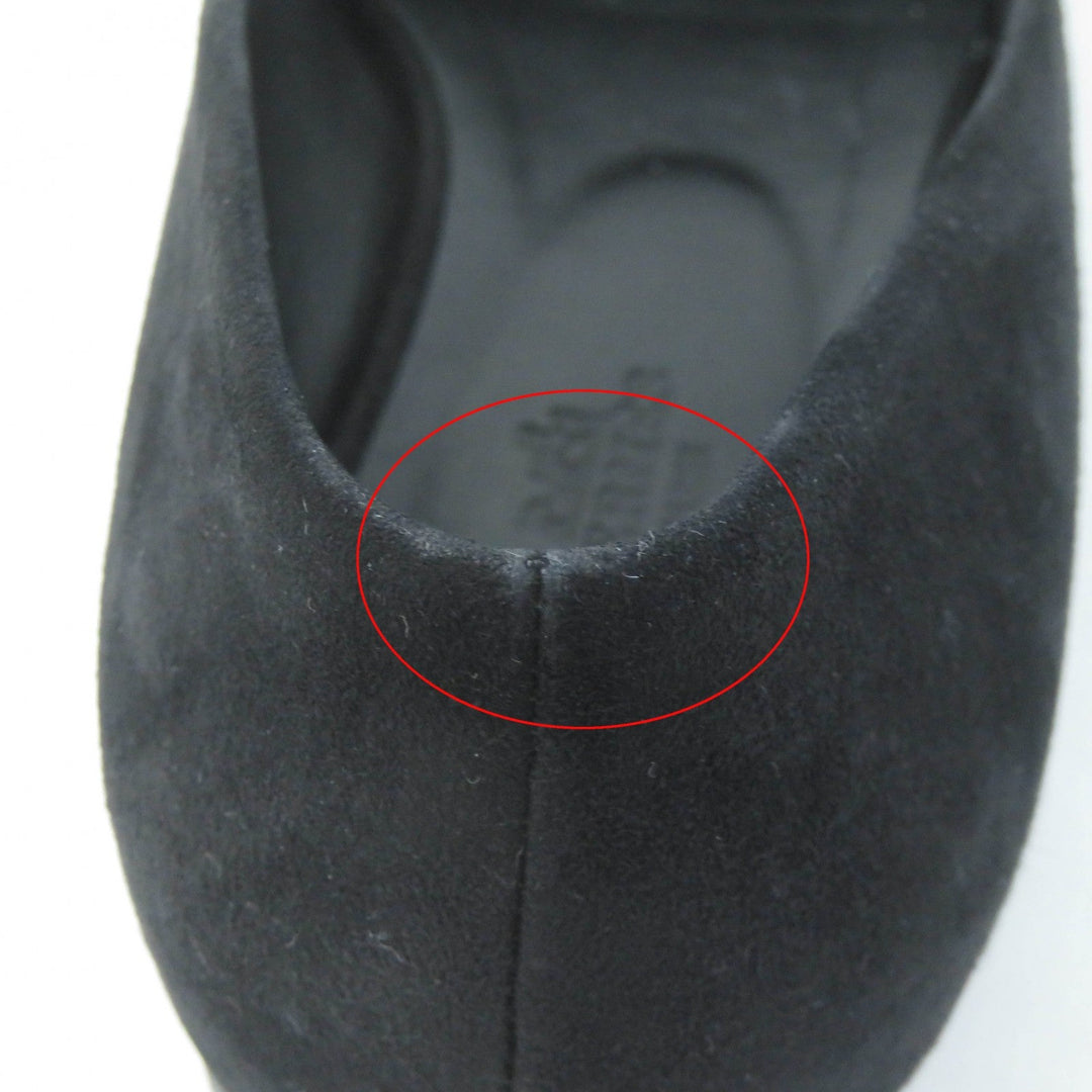 HERMES pumps 212136 Main: Suede leather black Women 36 Used Authentic