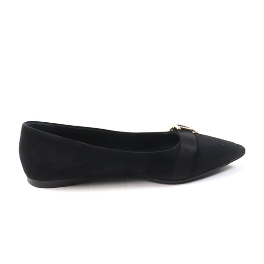 HERMES pumps 212136 Main: Suede leather black Women 36 Used Authentic