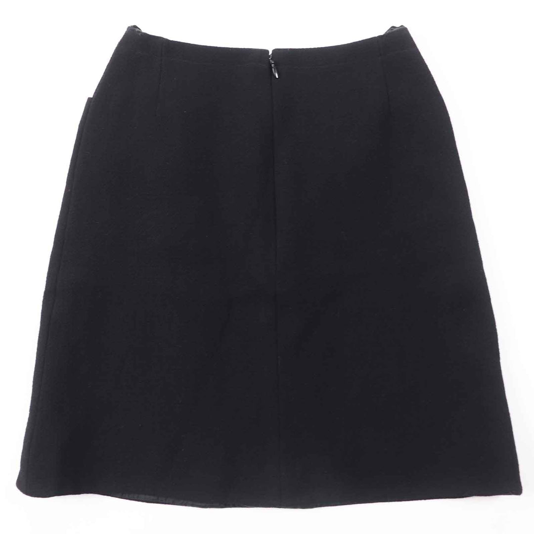 CHANEL skirt 97A P09690 Outer: 100% wool, Lining: 95% silk, Lining: 5% polyurethane black Women 36 Used Authentic