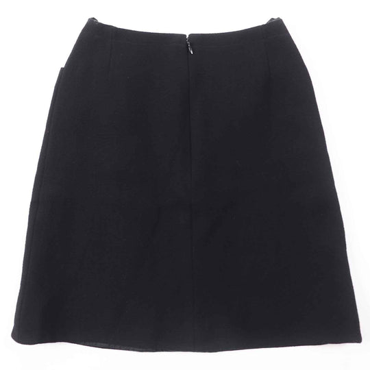 CHANEL skirt 97A P09690 Outer: 100% wool, Lining: 95% silk, Lining: 5% polyurethane black Women 36 Used Authentic