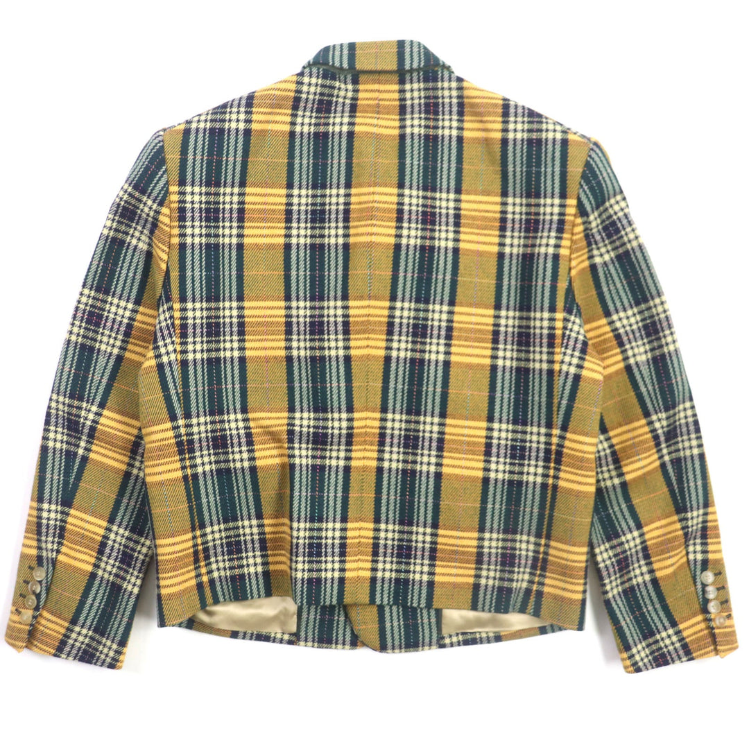 GUCCI Riders jacket 710795 Outer: 88% wool, Outer: 10% nylon, Outer: 2% rayon, Lining: 100% rayon, Sleeve lining: 100% cupra yellow-green METAMORFOSI mens 46 Used Authentic