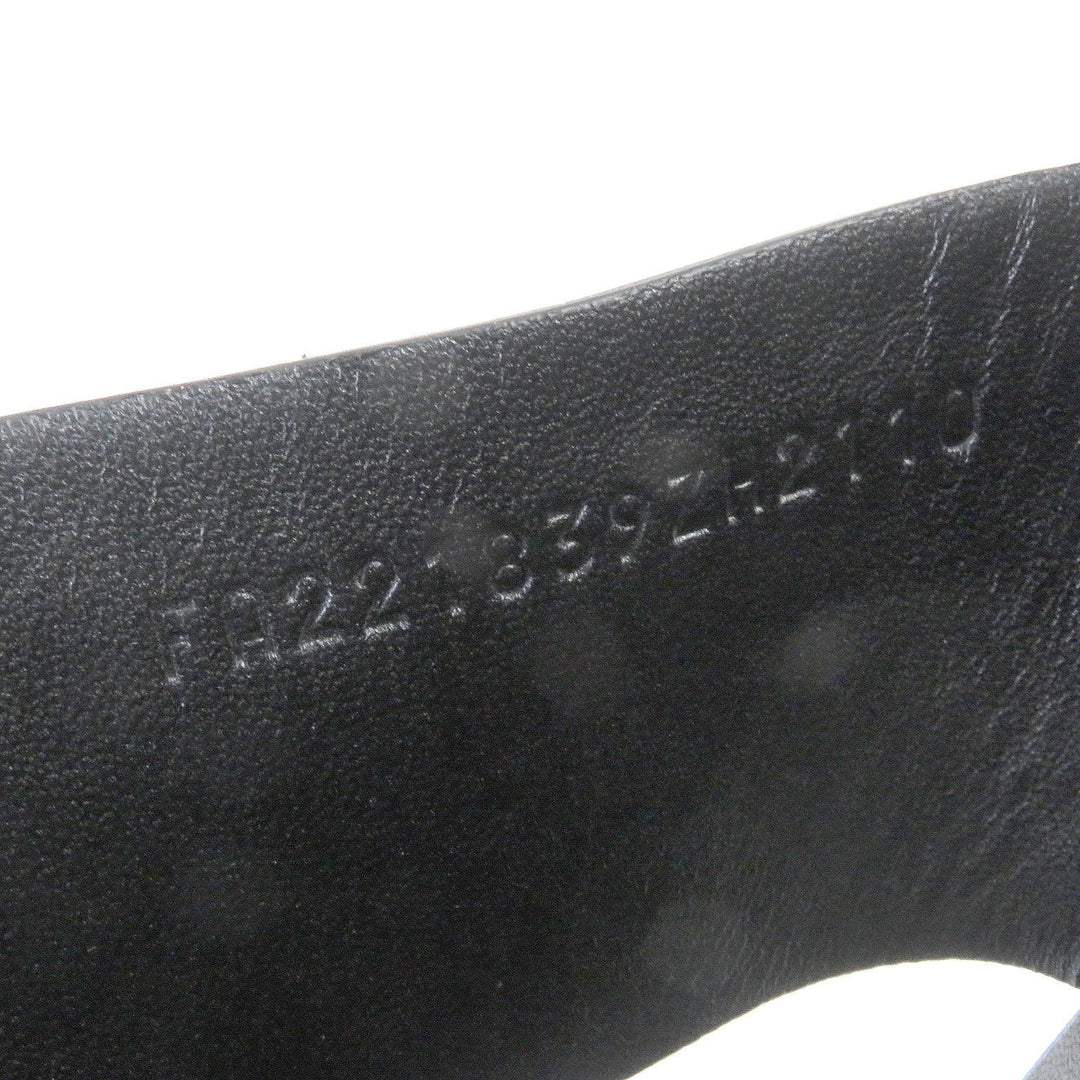 HERMES Sandals Main: Leather black mens 43 Used Authentic