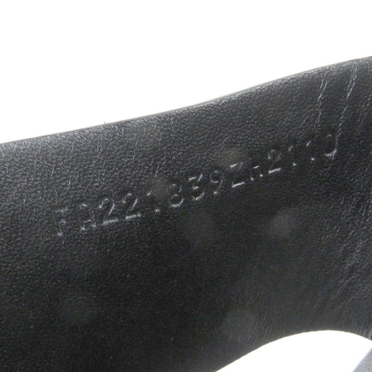 HERMES Sandals Main: Leather black mens 43 Used Authentic