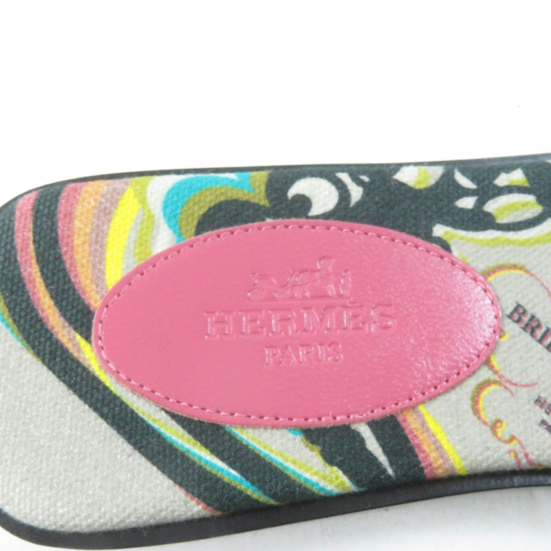 HERMES Sandals Main: Suede leather pink Oran Women 36 Used Authentic