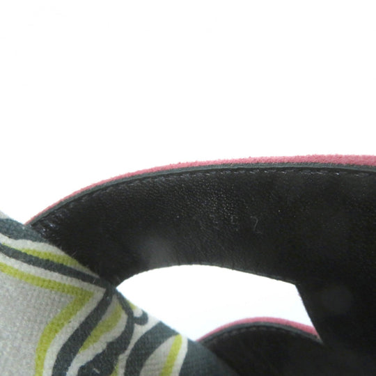 HERMES Sandals Main: Suede leather pink Oran Women 36 Used Authentic