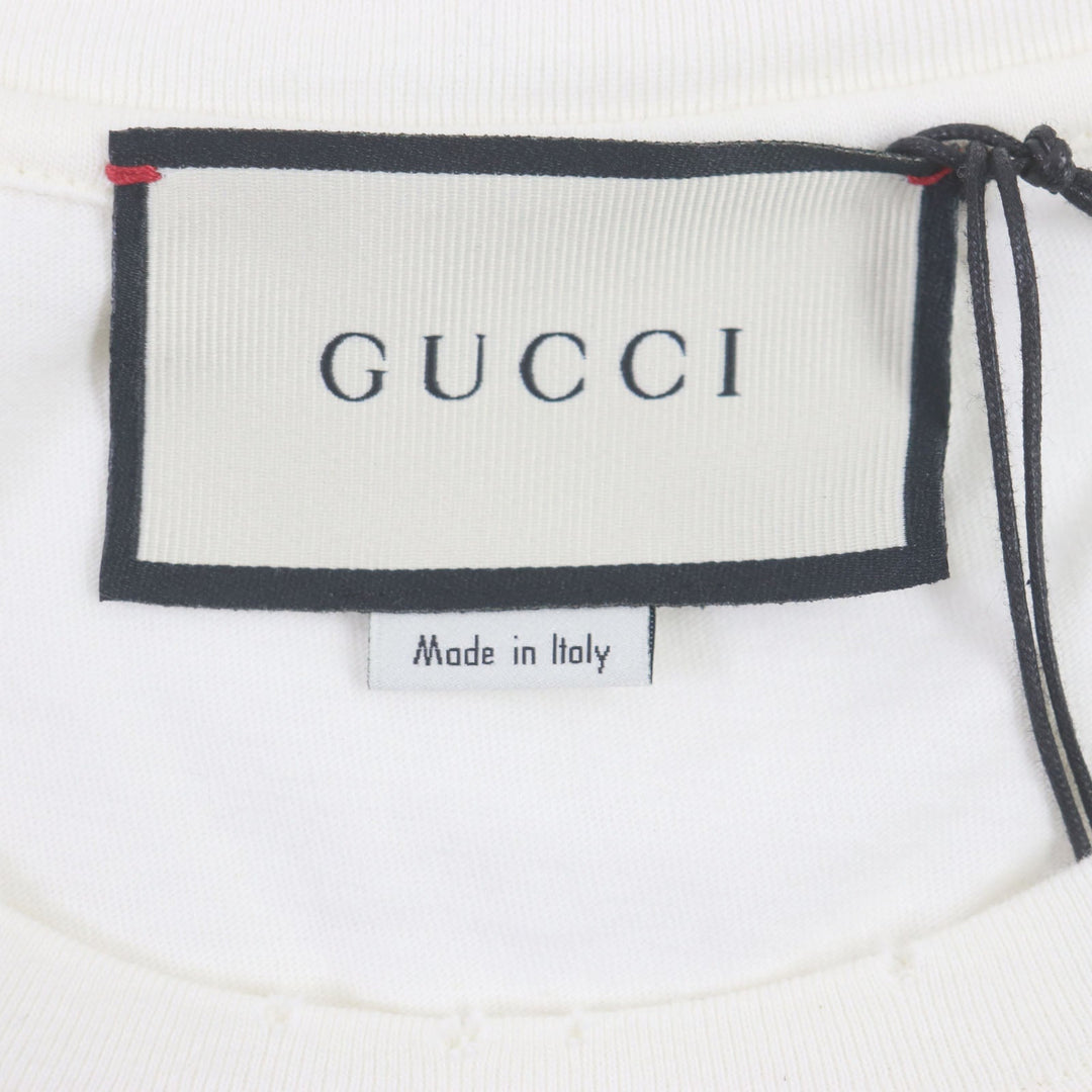 GUCCI Short sleeve T-shirt 493117 Main: 100% cotton white mens S Used Authentic