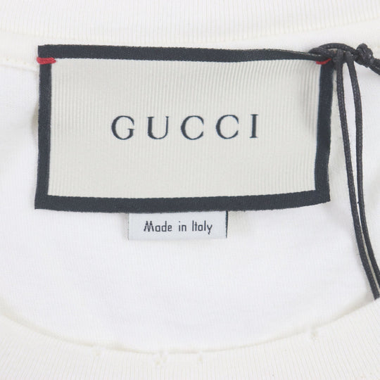 GUCCI Short sleeve T-shirt 493117 Main: 100% cotton white mens S Used Authentic