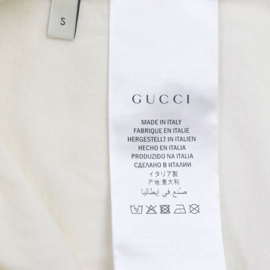 GUCCI Short sleeve T-shirt 493117 Main: 100% cotton white mens S Used Authentic