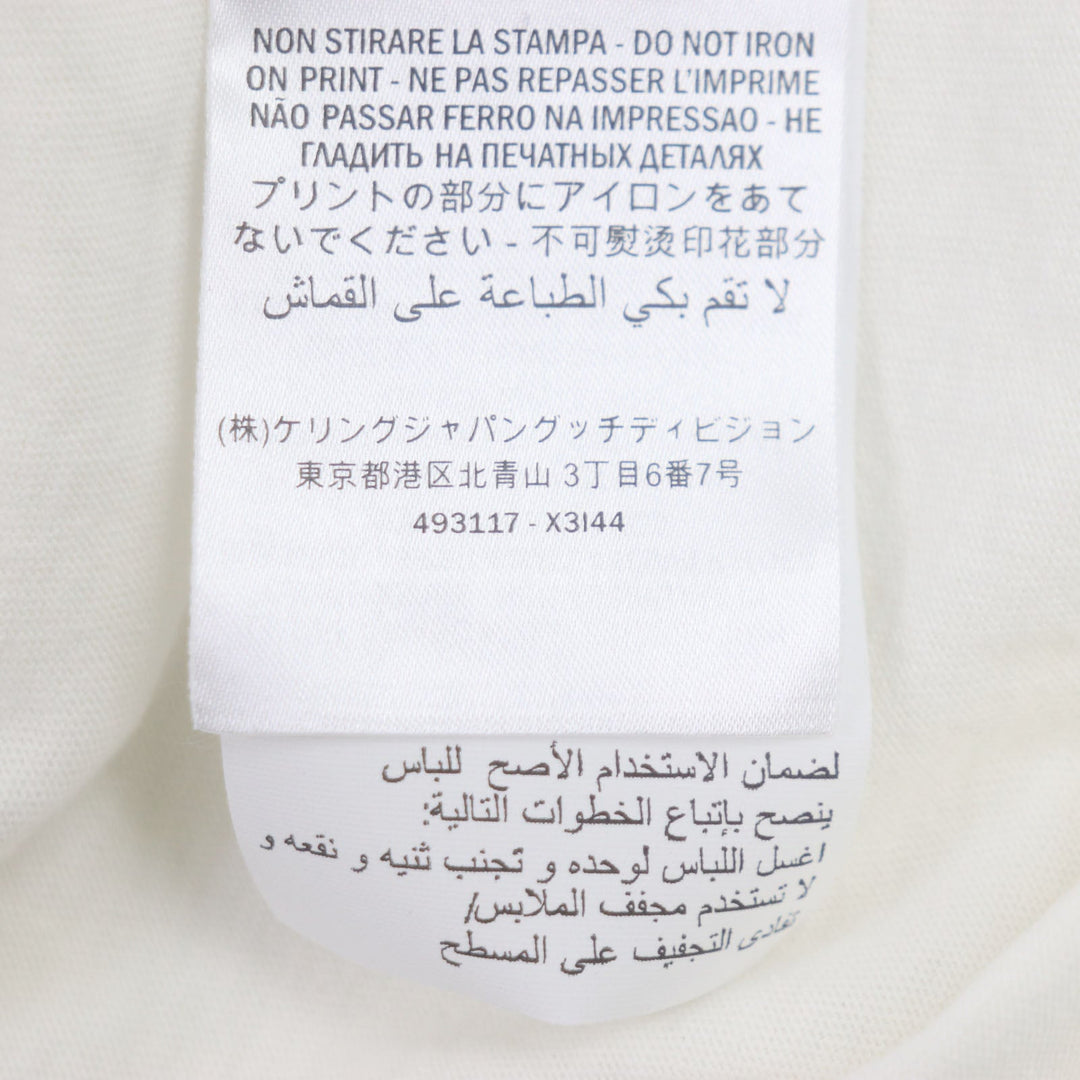 GUCCI Short sleeve T-shirt 493117 Main: 100% cotton white mens S Used Authentic