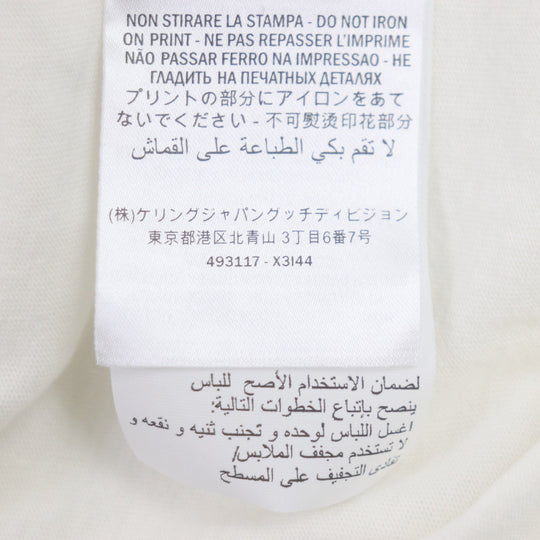 GUCCI Short sleeve T-shirt 493117 Main: 100% cotton white mens S Used Authentic