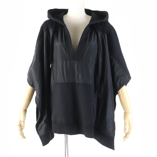 VALENTINO poncho XB0MS00K75B Main: 94% cotton, Main: 6% nylon, Part: 61% silk, Part: 39% polyester, Part: 96% cotton black Women S Used Authentic