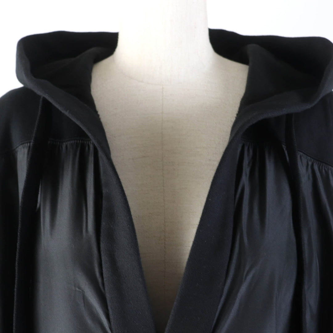 VALENTINO poncho XB0MS00K75B Main: 94% cotton, Main: 6% nylon, Part: 61% silk, Part: 39% polyester, Part: 96% cotton black Women S Used Authentic