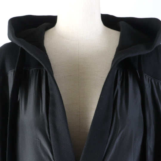 VALENTINO poncho XB0MS00K75B Main: 94% cotton, Main: 6% nylon, Part: 61% silk, Part: 39% polyester, Part: 96% cotton black Women S Used Authentic