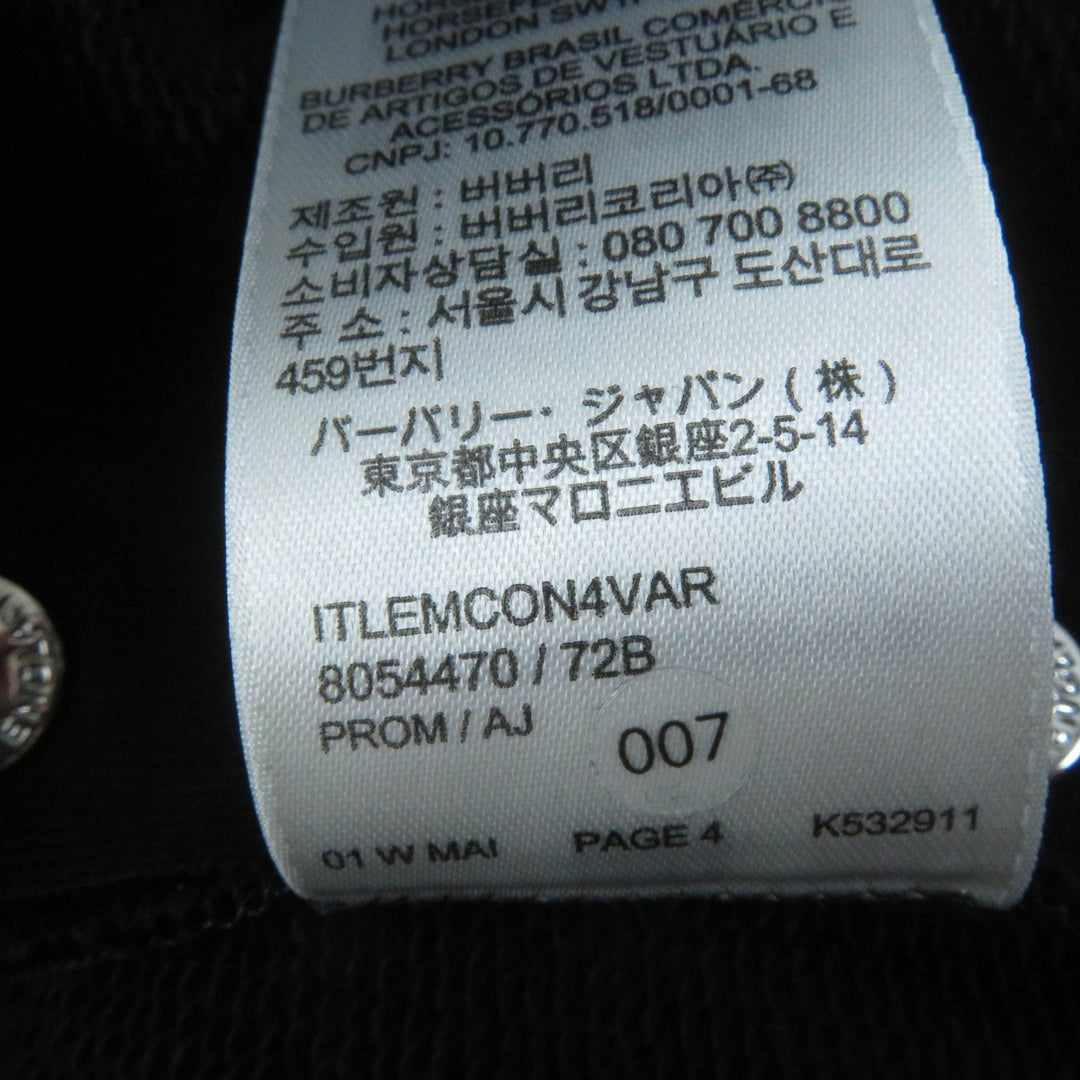 BURBERRY Hoodie 8054470 Main: 100% cotton, some parts: 98% cotton, some parts: 2% elastane black Women M Used Authentic