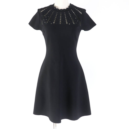 VALENTINO one piece Main: 83% rayon, Main: 17% polyester, Part: 100% rayon black Women S Used Authentic