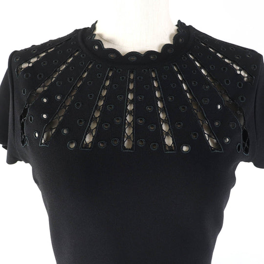 VALENTINO one piece Main: 83% rayon, Main: 17% polyester, Part: 100% rayon black Women S Used Authentic