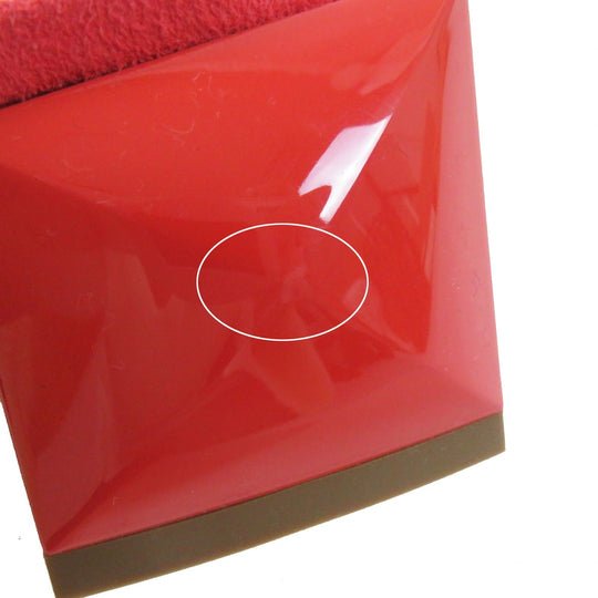 HERMES Sandals 211060Z Main: Suede leather Rouge Corazon Cornelia Women 35 1/2 Used Authentic