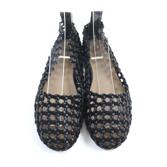 HERMES pumps Main: Leather, Part: Suede leather black Minoruk Women 36 1/2 Used Authentic