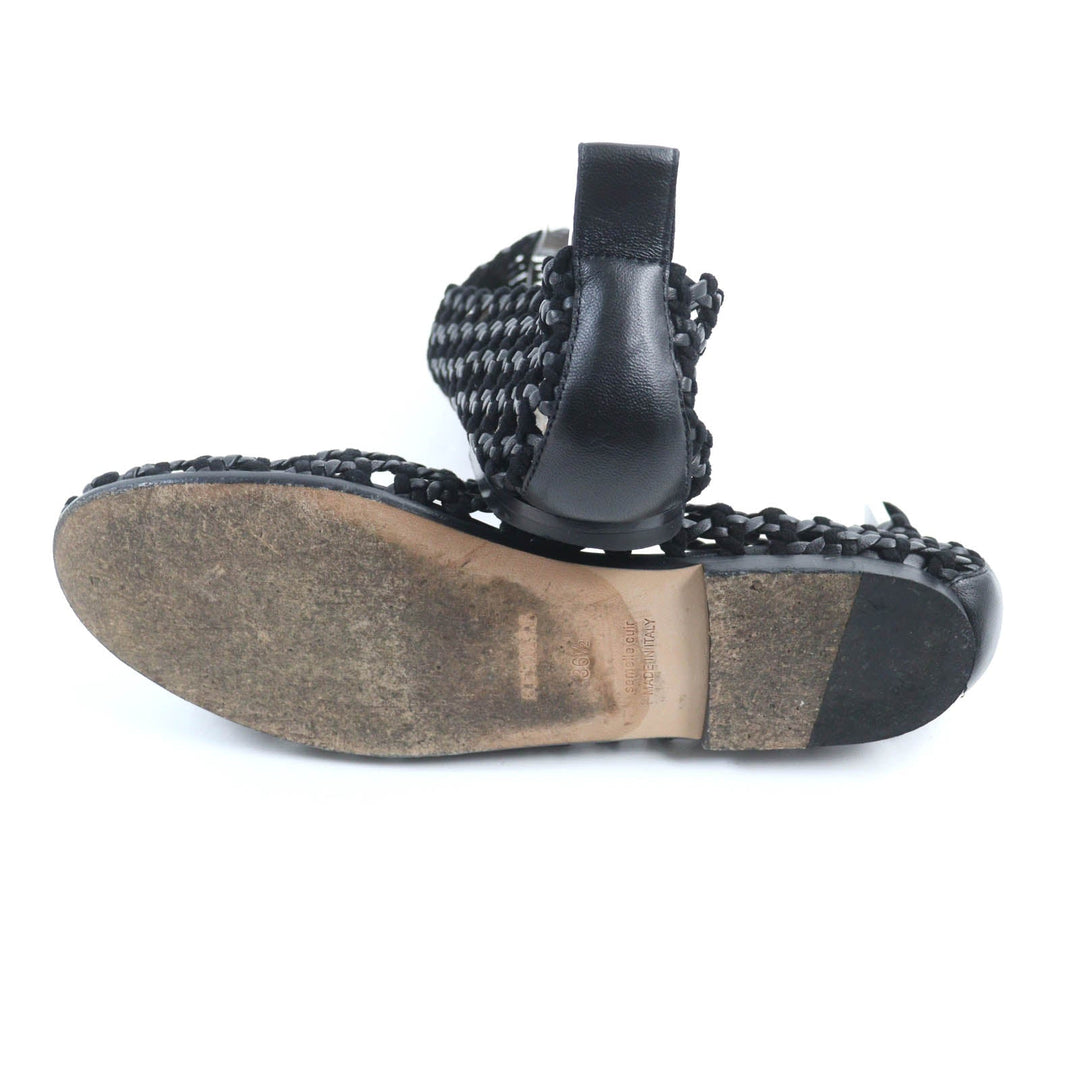 HERMES pumps Main: Leather, Part: Suede leather black Minoruk Women 36 1/2 Used Authentic