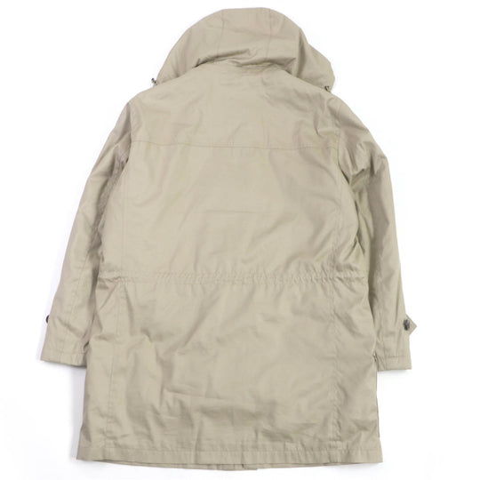BURBERRY LONDON coat Outer: 75% cotton, Outer: 25% polyester, Lining: polyester, Lining: rayon, Part: 100% cotton light beige mens LL Used Authentic