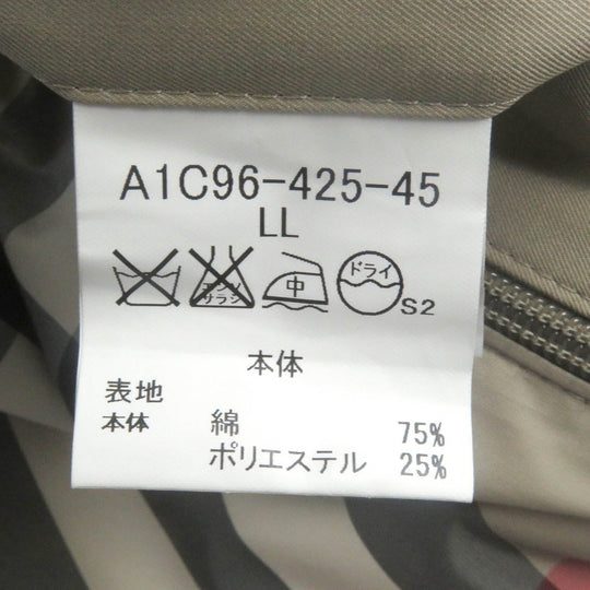 BURBERRY LONDON coat Outer: 75% cotton, Outer: 25% polyester, Lining: polyester, Lining: rayon, Part: 100% cotton light beige mens LL Used Authentic