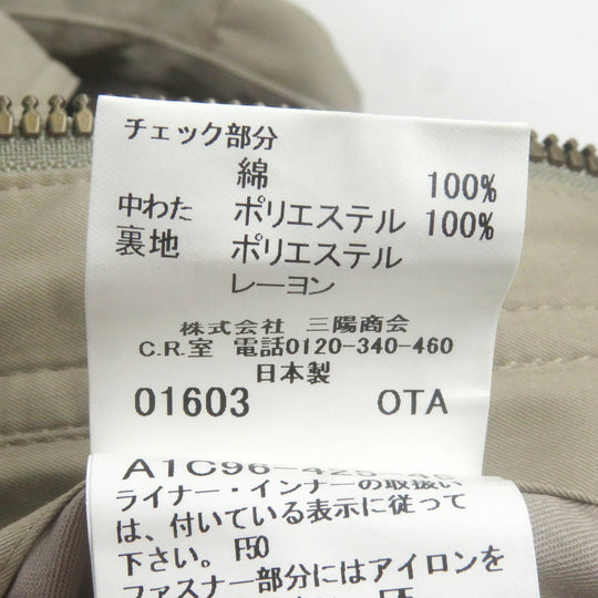 BURBERRY LONDON coat Outer: 75% cotton, Outer: 25% polyester, Lining: polyester, Lining: rayon, Part: 100% cotton light beige mens LL Used Authentic