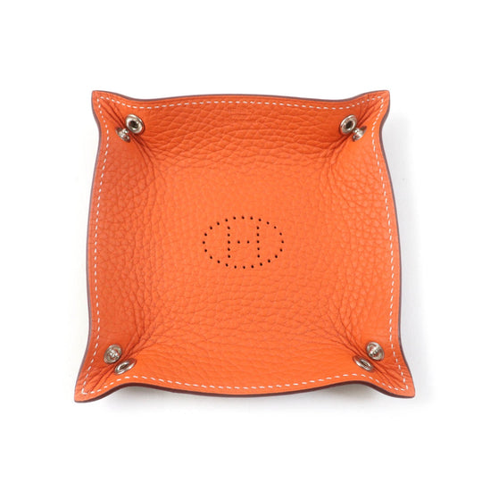 HERMES Other accessories Main�FTaurillon Clemence Etoupe Orange Mini vide-poche Women Used Authentic