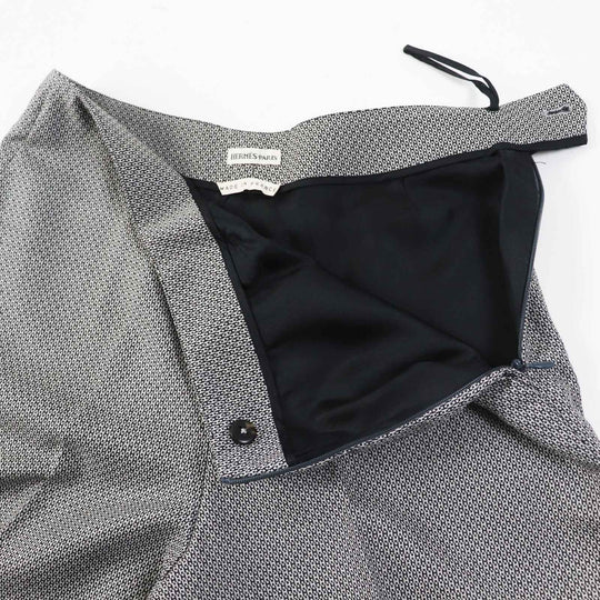 HERMES Pants Outer: 90% wool, Outer: 10% silk, Lining: 100% silk Black Grey Margiela period Women 34 Used Authentic