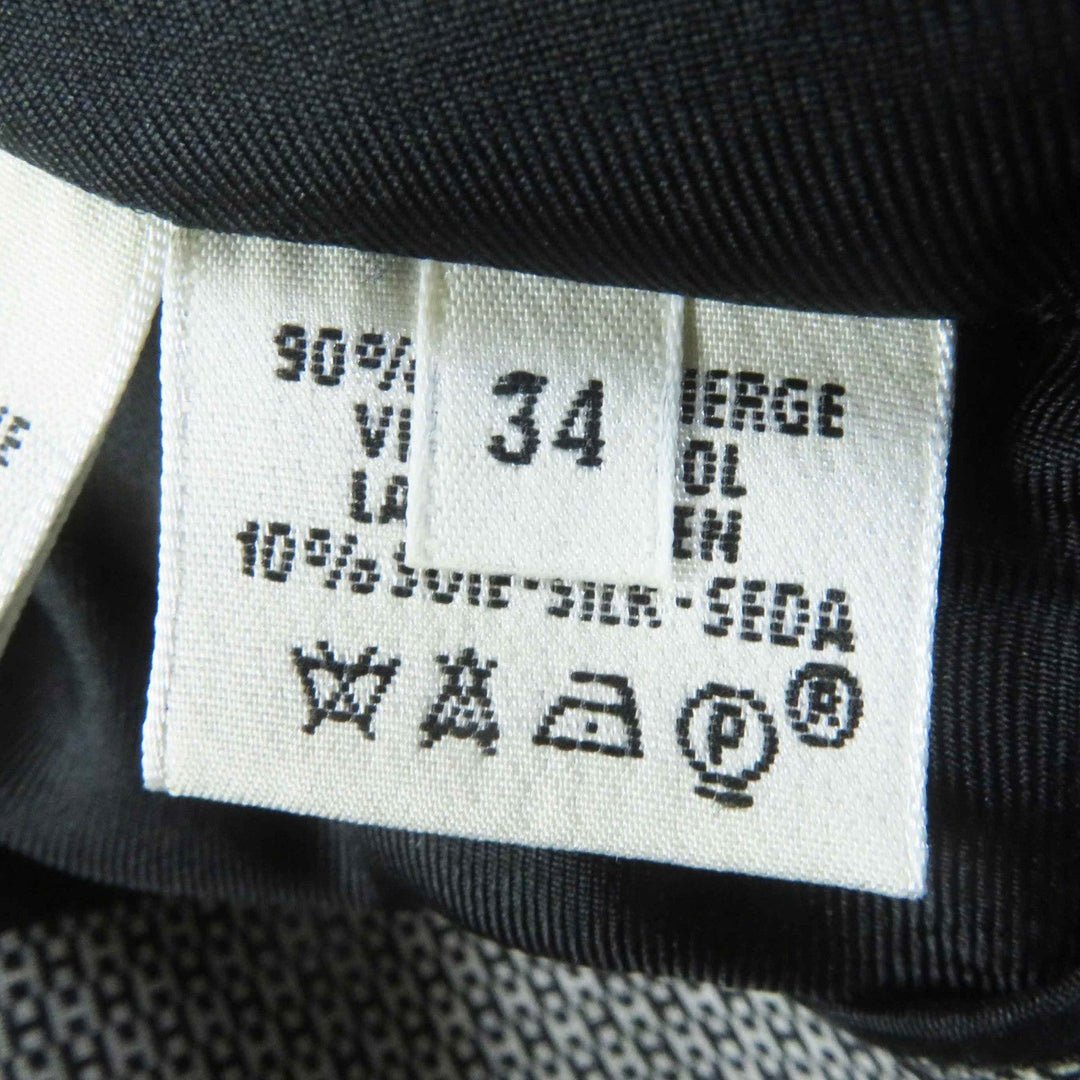 HERMES Pants Outer: 90% wool, Outer: 10% silk, Lining: 100% silk Black Grey Margiela period Women 34 Used Authentic