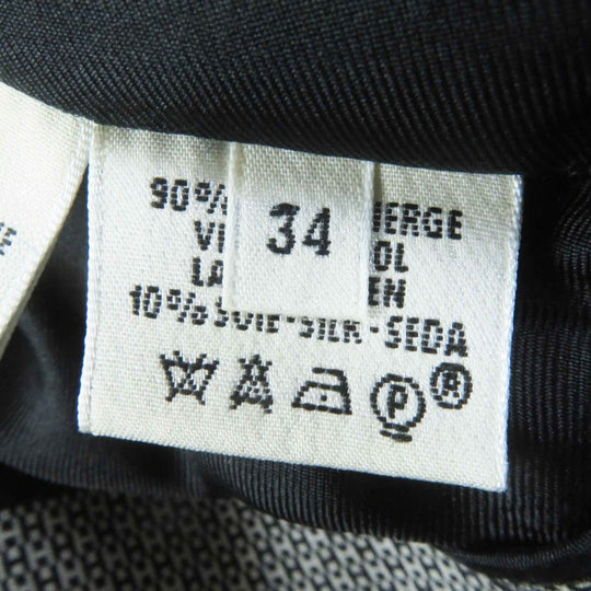 HERMES Pants Outer: 90% wool, Outer: 10% silk, Lining: 100% silk Black Grey Margiela period Women 34 Used Authentic