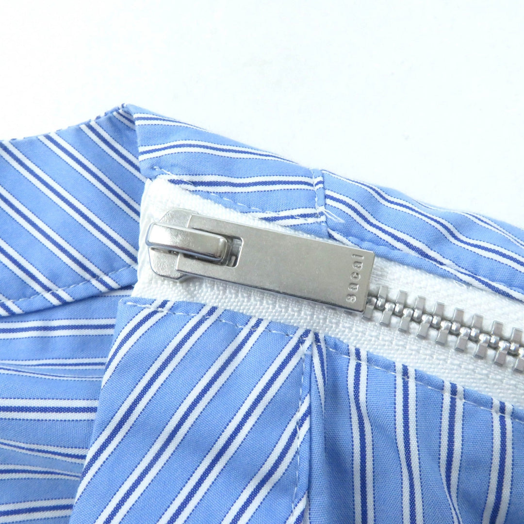 Sacai Cut 21-05596 Main: 79% cotton, Main: 21% polyester, Part: 100% polyester, Part: 100% cotton Light blue white Women 1 Used Authentic