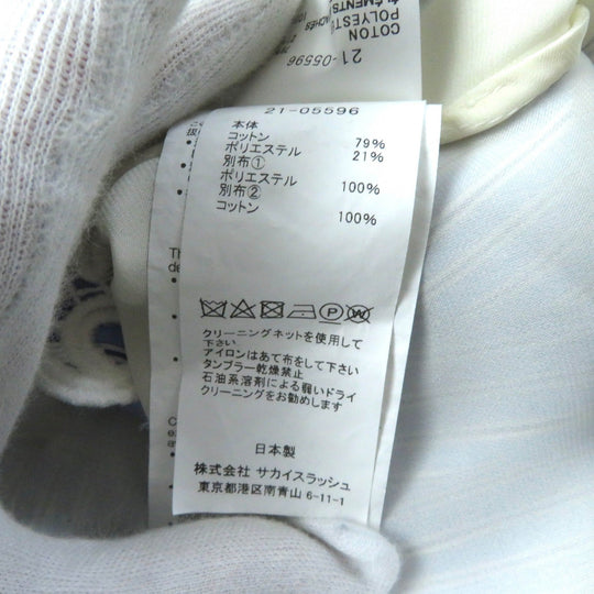 Sacai Cut 21-05596 Main: 79% cotton, Main: 21% polyester, Part: 100% polyester, Part: 100% cotton Light blue white Women 1 Used Authentic