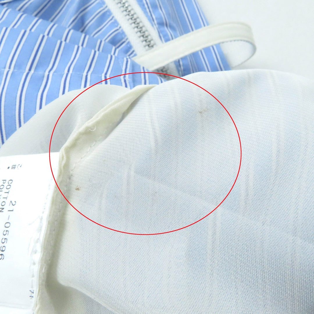 Sacai Cut 21-05596 Main: 79% cotton, Main: 21% polyester, Part: 100% polyester, Part: 100% cotton Light blue white Women 1 Used Authentic