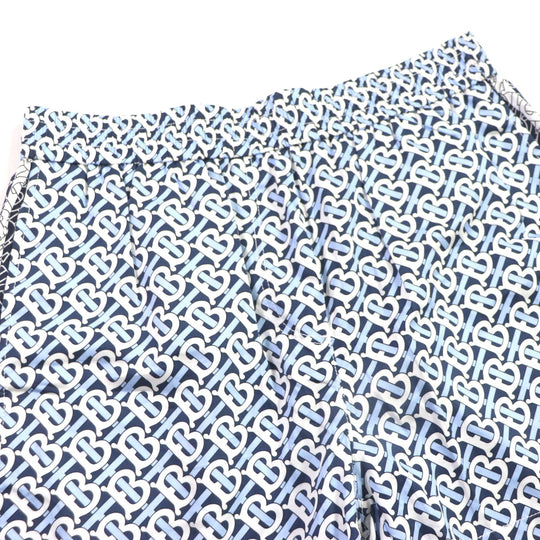 BURBERRY Shorts 8048786 Main: 100% cotton Blue white mens 44 Used Authentic