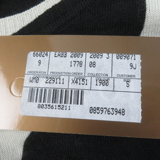 GUCCI Short sleeve knit 229111 Main: 100% cashmere Black Ivory Women S Used Authentic