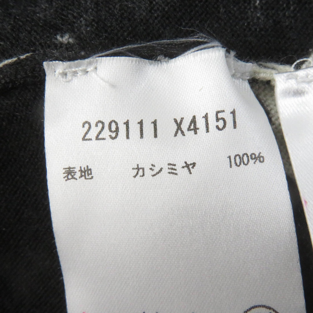 GUCCI Short sleeve knit 229111 Main: 100% cashmere Black Ivory Women S Used Authentic