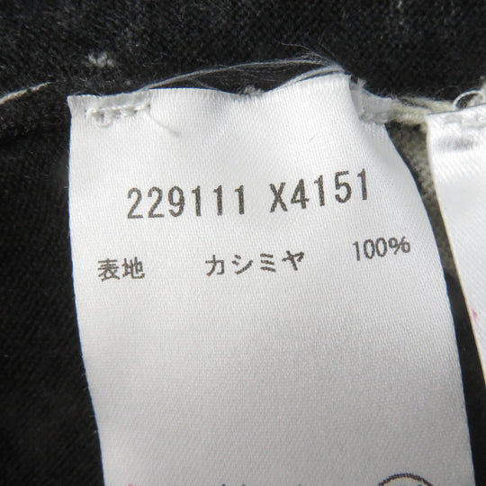 GUCCI Short sleeve knit 229111 Main: 100% cashmere Black Ivory Women S Used Authentic